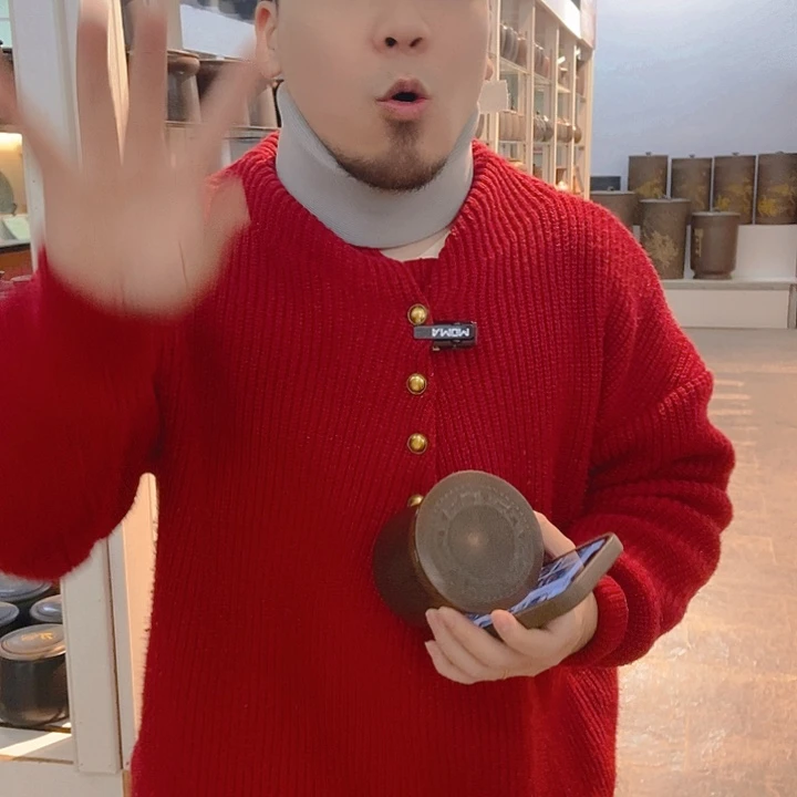 ?***?钦州坭兴陶原矿泥茶叶罐二两