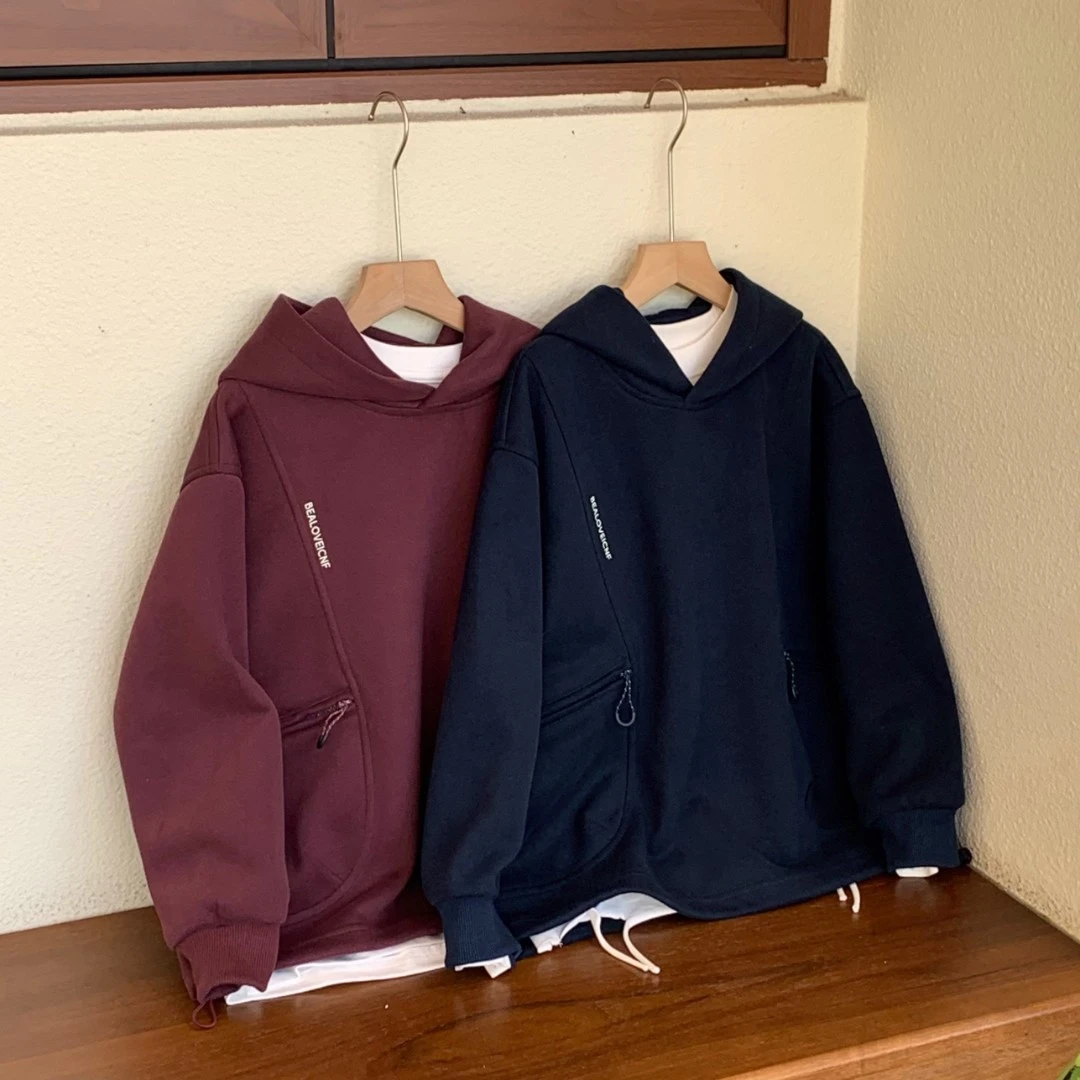 【现货】潮童加绒翻领卫衣男童洋气韩版休闲中大童秋款卫衣YG7060