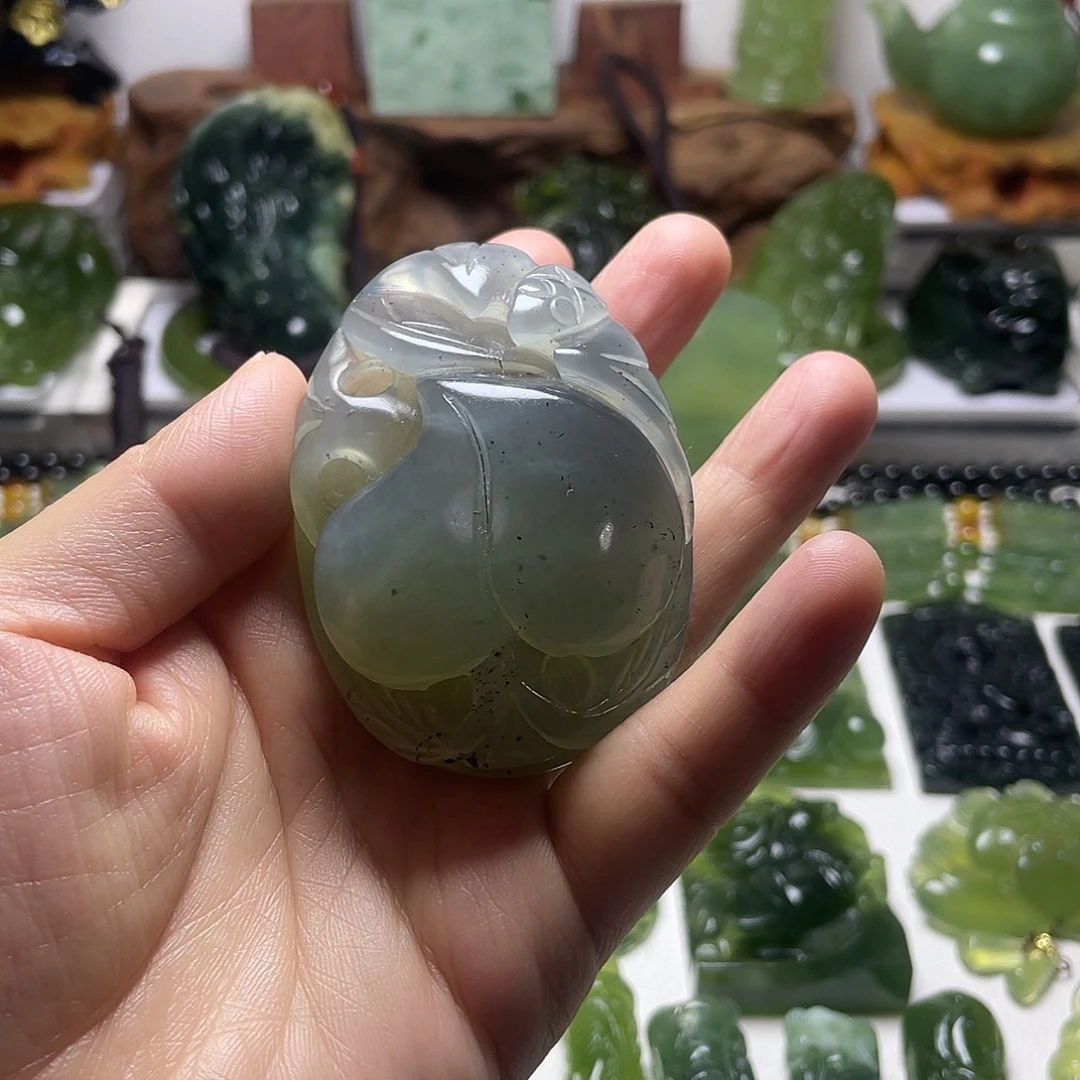 蛇纹石玉未镶嵌手把