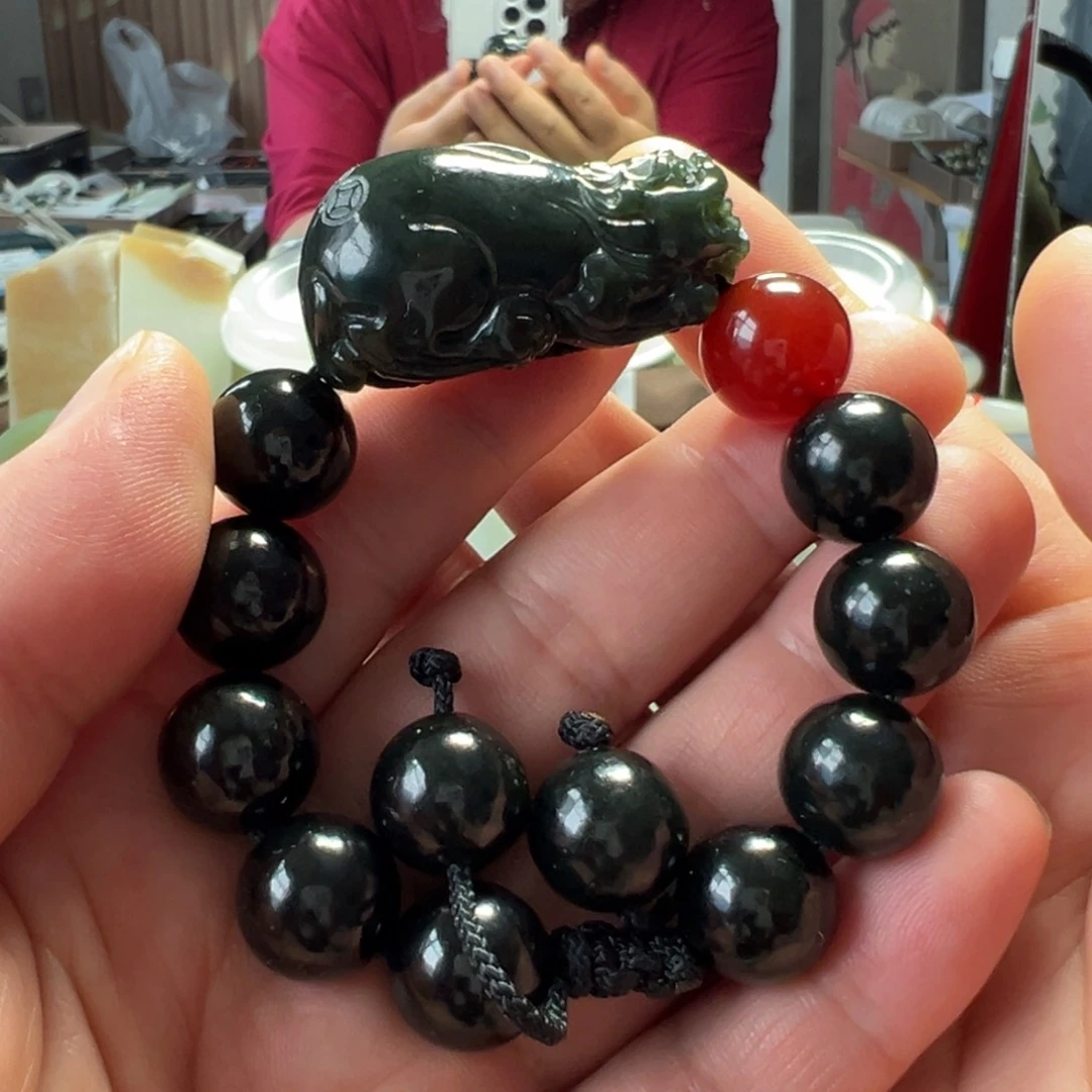 手串未镶嵌和田玉貔貅手串