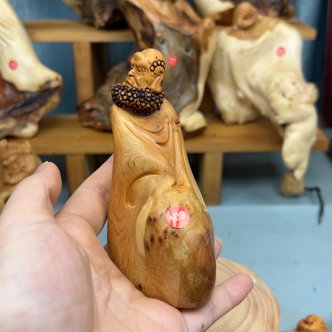 波***奶柏木崖柏木摆件手把件，