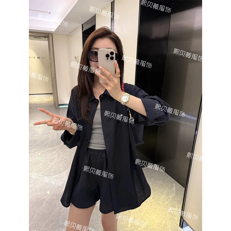【浮浮款，只出不进】欧货减龄慵懒松弛感防晒薄款两件套套装G7735