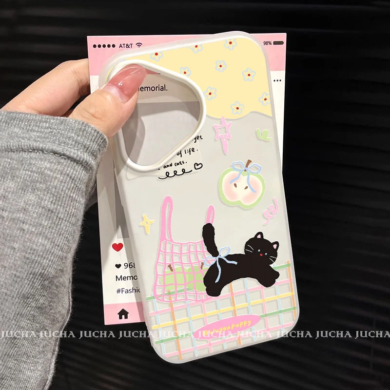 购物猫咪适用华为pura70pro手机壳全包高级感苹果16e防摔小米OPPO