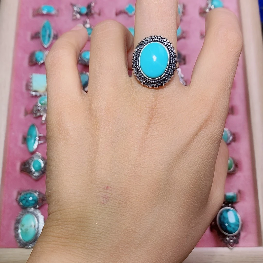 绿松石银S925镶嵌挂件