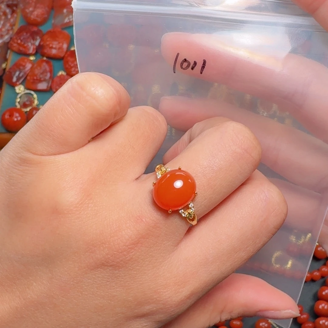 南红玛瑙南红银S925镶嵌