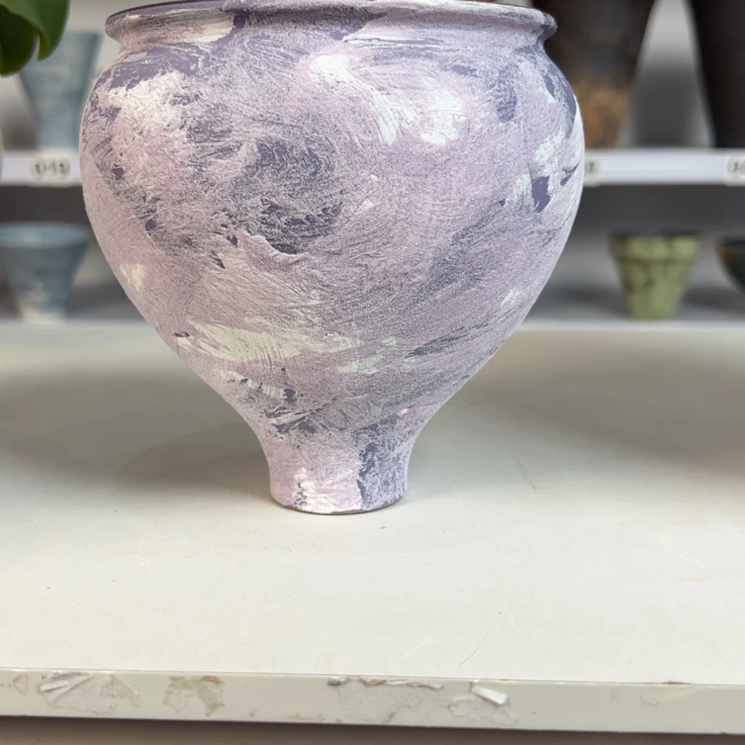 用***8景德镇手工花盆有孔