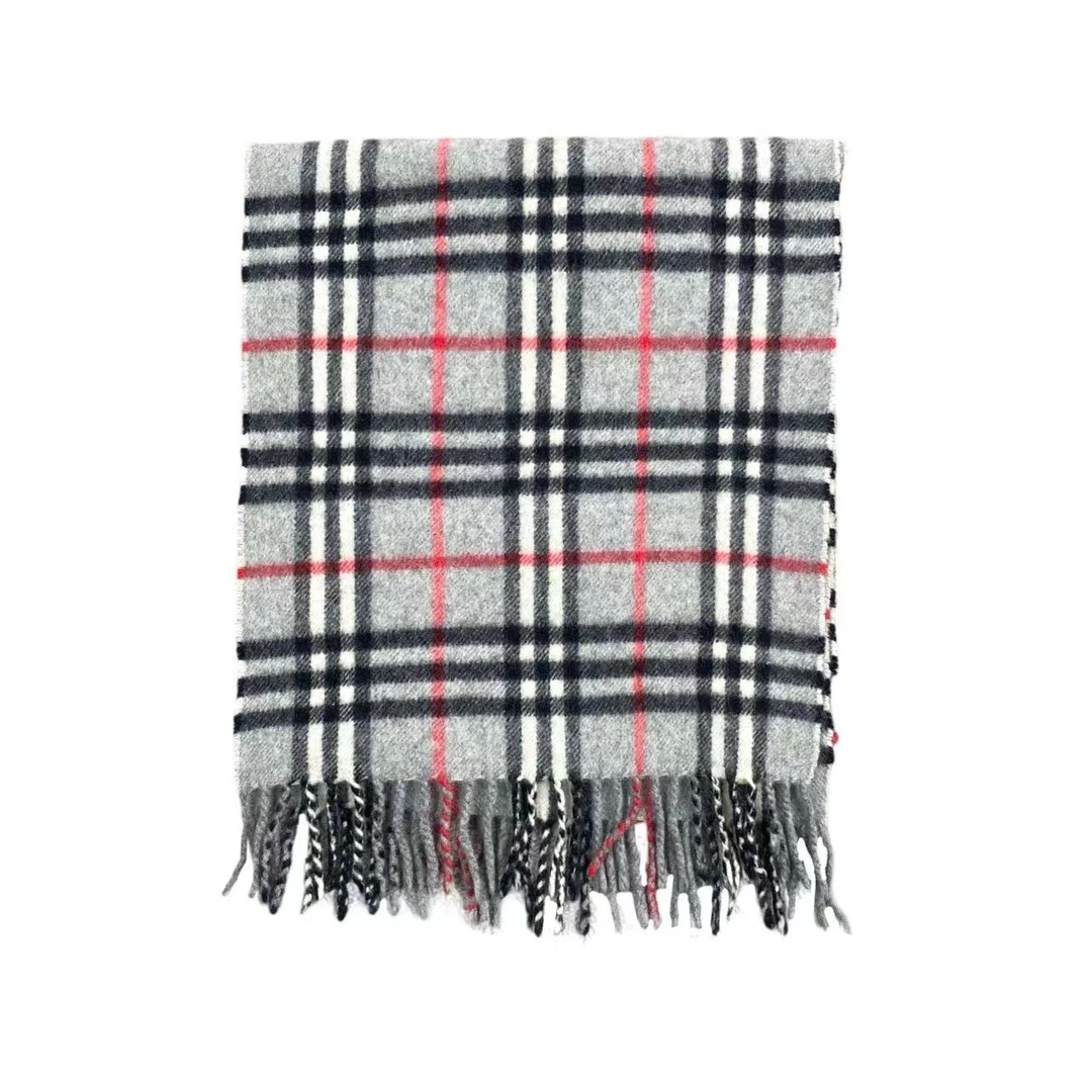 99新 BURBERRY/博柏利  aa一零九七 羊绒 经典格纹围巾 均码 99新