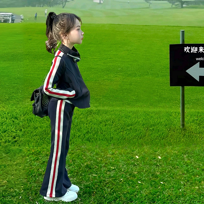 66公主小屋童装女童套装春秋新款儿童运动外套两件套潮25TZ006