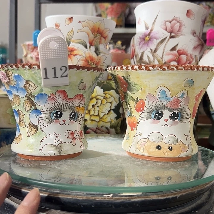 ៚***༗满38包邮 景德镇手绘花盆