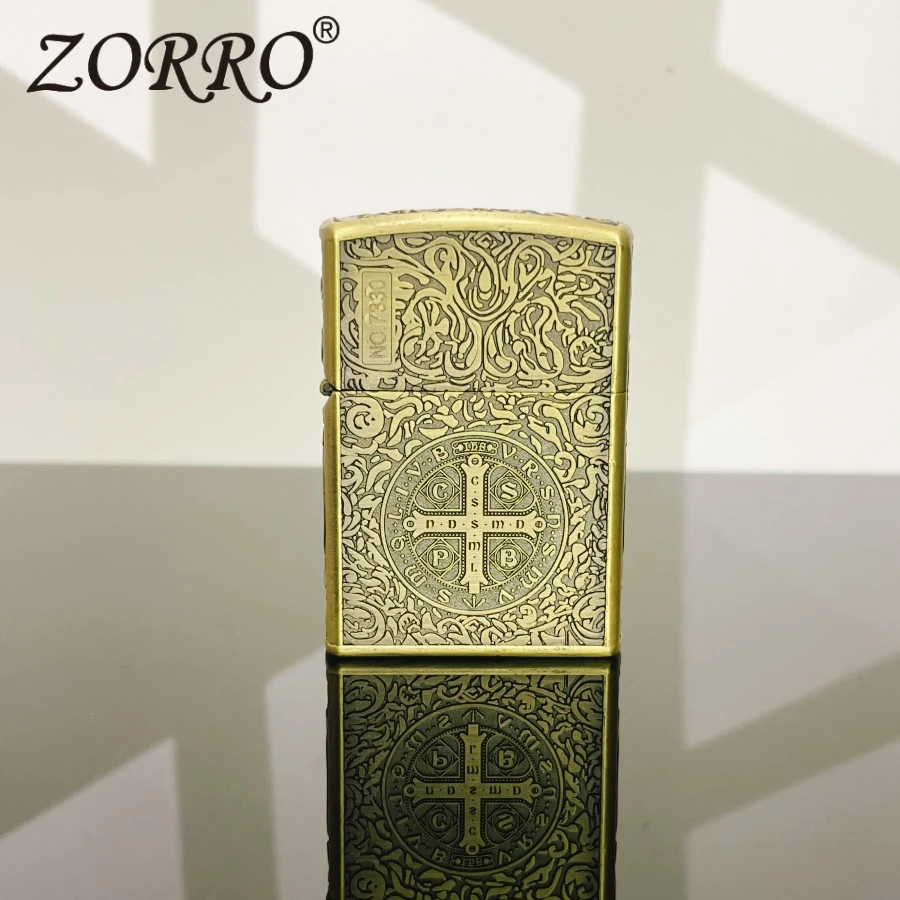 ZORRO  青铜康斯坦丁【ZK26-1】  青铜煤油打火机复古老式浮雕火机