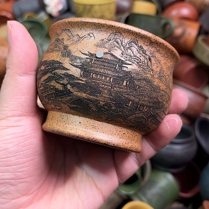 紫砂茶杯全手工紫砂主人杯