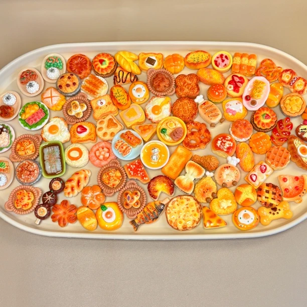 【面包系列直播拆】仿真食玩微缩美食优质树脂饰品配件