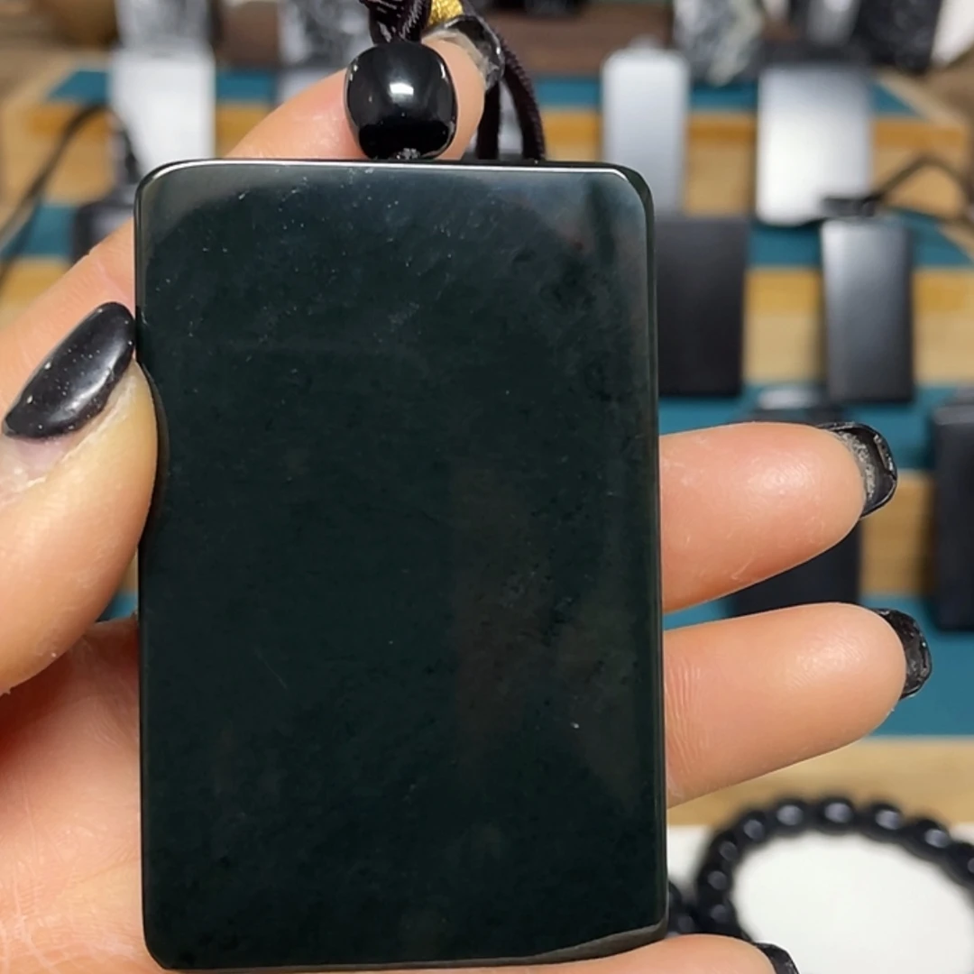 【闪购商品】和田玉（青玉）吊坠(不含链)未镶嵌蓝调46牌