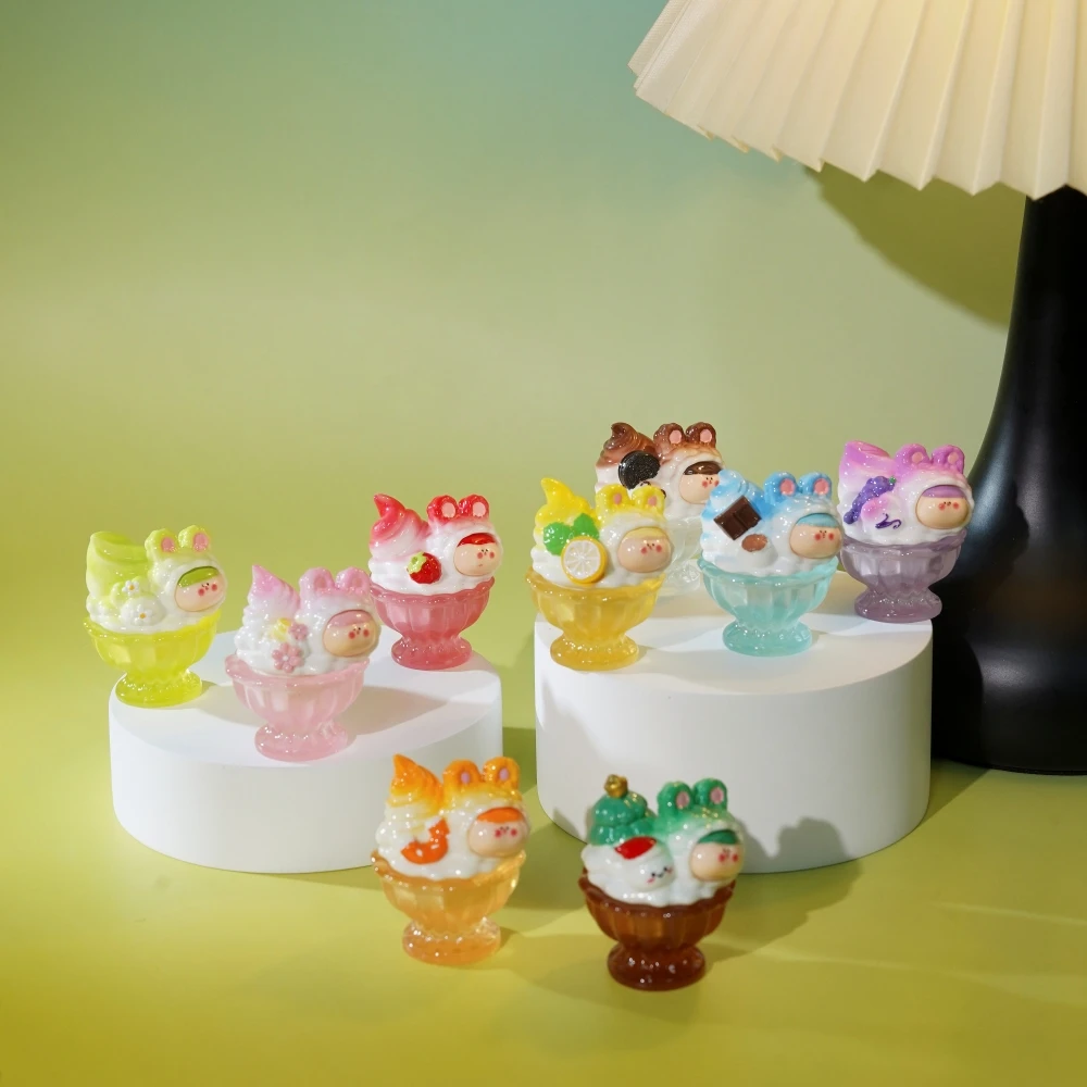 【夜光莉莉丝圣代杯】9个颜色公仔书房书桌客厅摆件DIY萌哒哒