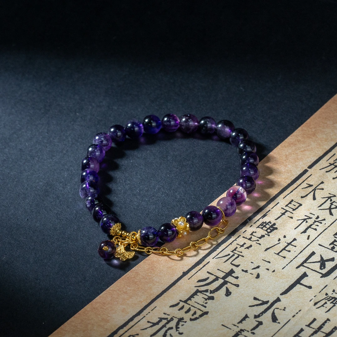 【韵洁珠宝】S925紫超圆珠DIY单圈6mm+/Z0531/多样性发一件