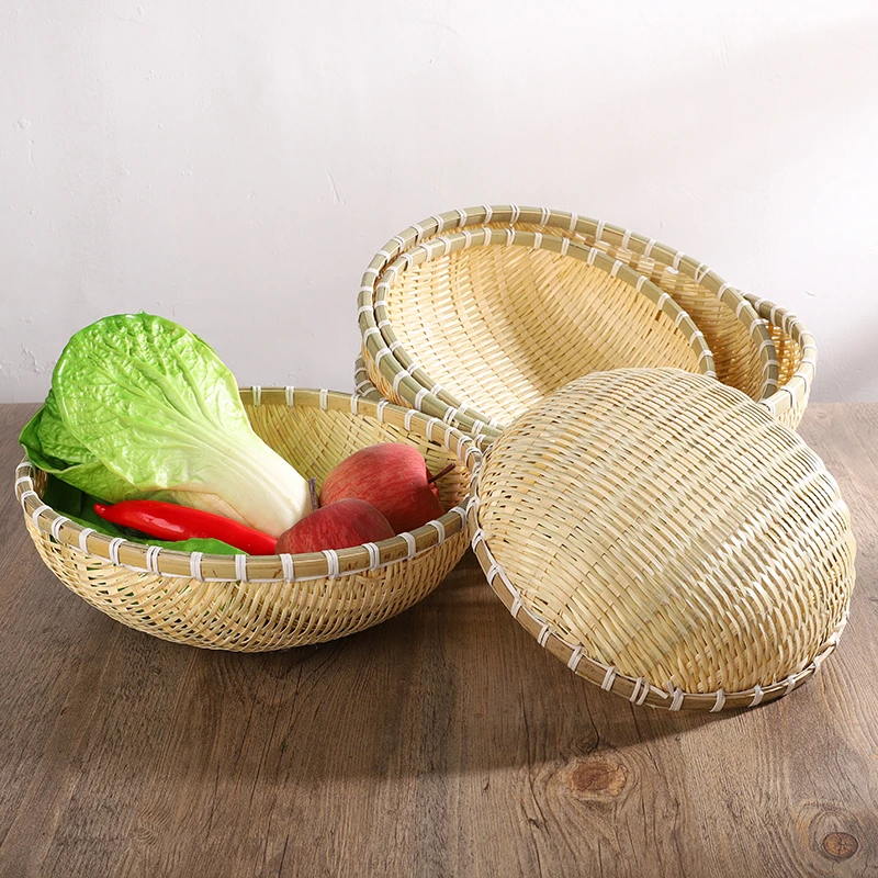 竹编馒头筐手工家用面包篮