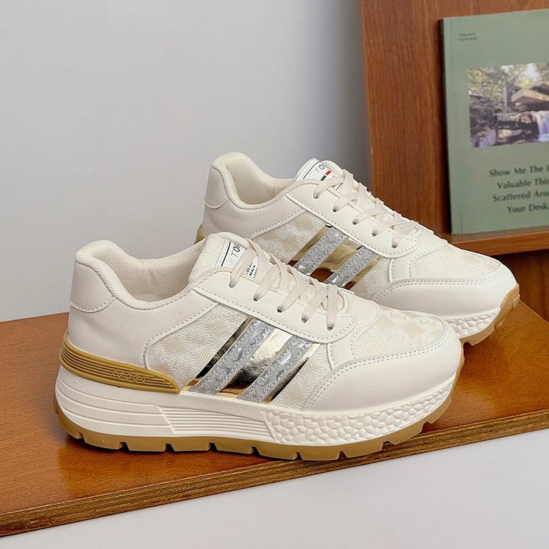 2025年新款复古小香风厚底时尚厚底百搭休闲鞋运动鞋