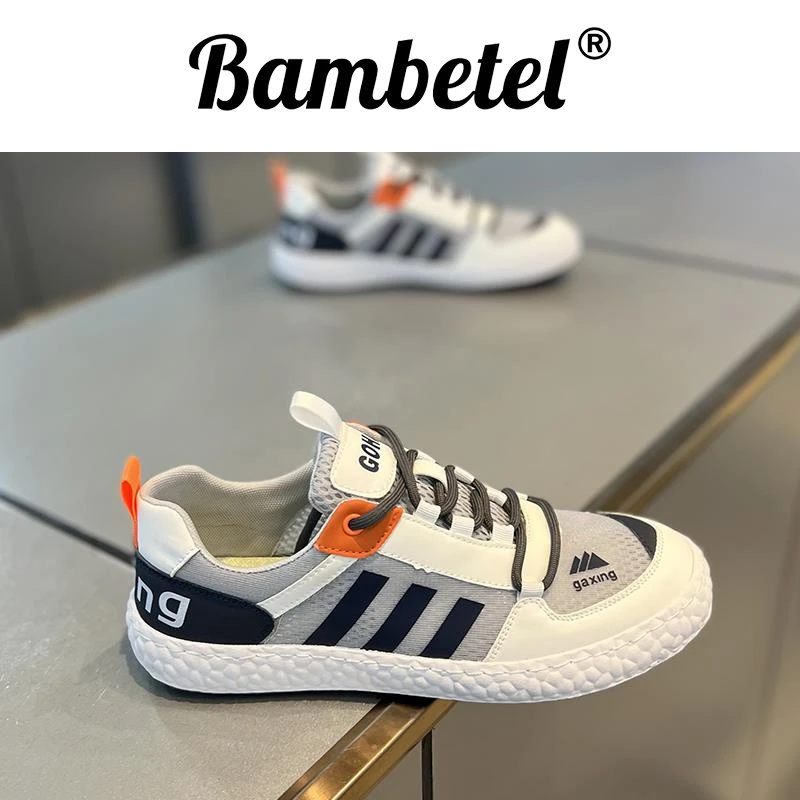 Bambetel时尚休闲鞋男鞋舒适秋冬新款网面保暖阿甘鞋软底轻便三道