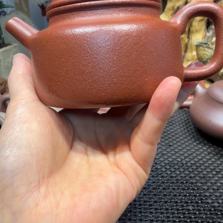 紫砂茶壶纯红降坡德钟200cc福利