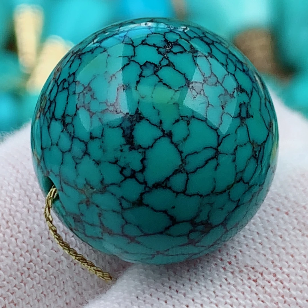 未镶嵌绿松石珠宝奇石18.8mm