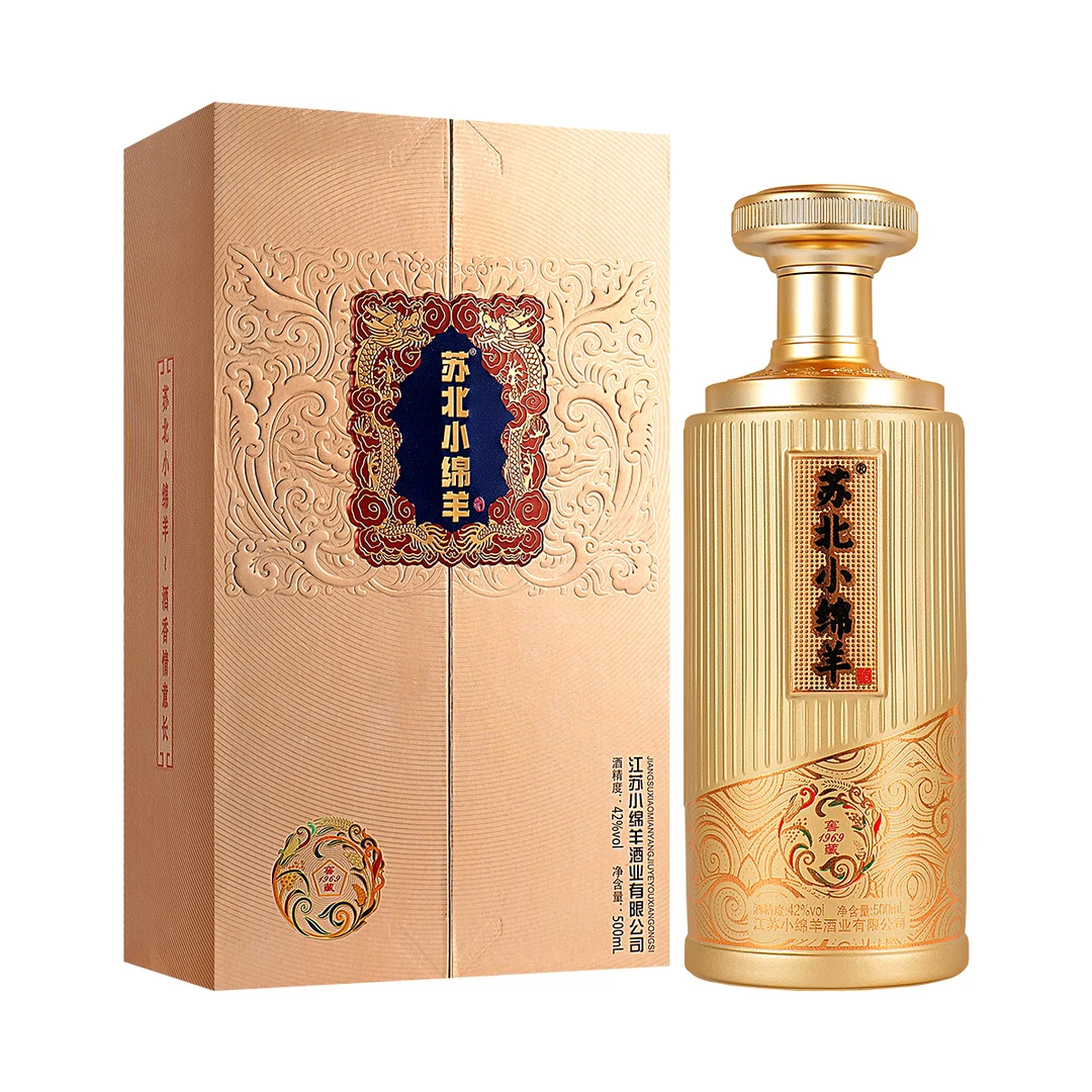 苏北小绵羊52度窖藏1969酒500ml浓香型纯粮固态法酿造白酒