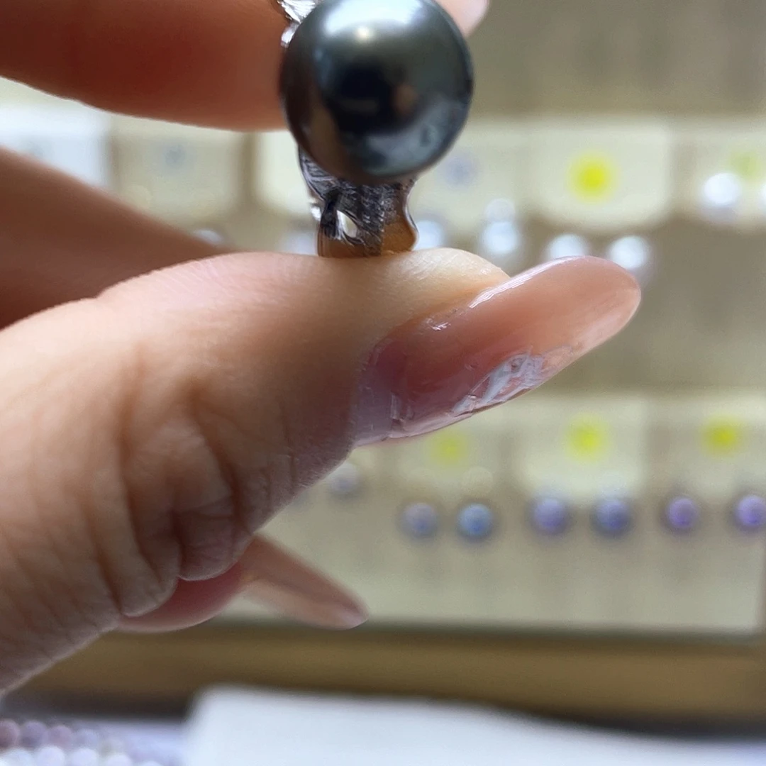 海水珍珠戒指银S925镶嵌