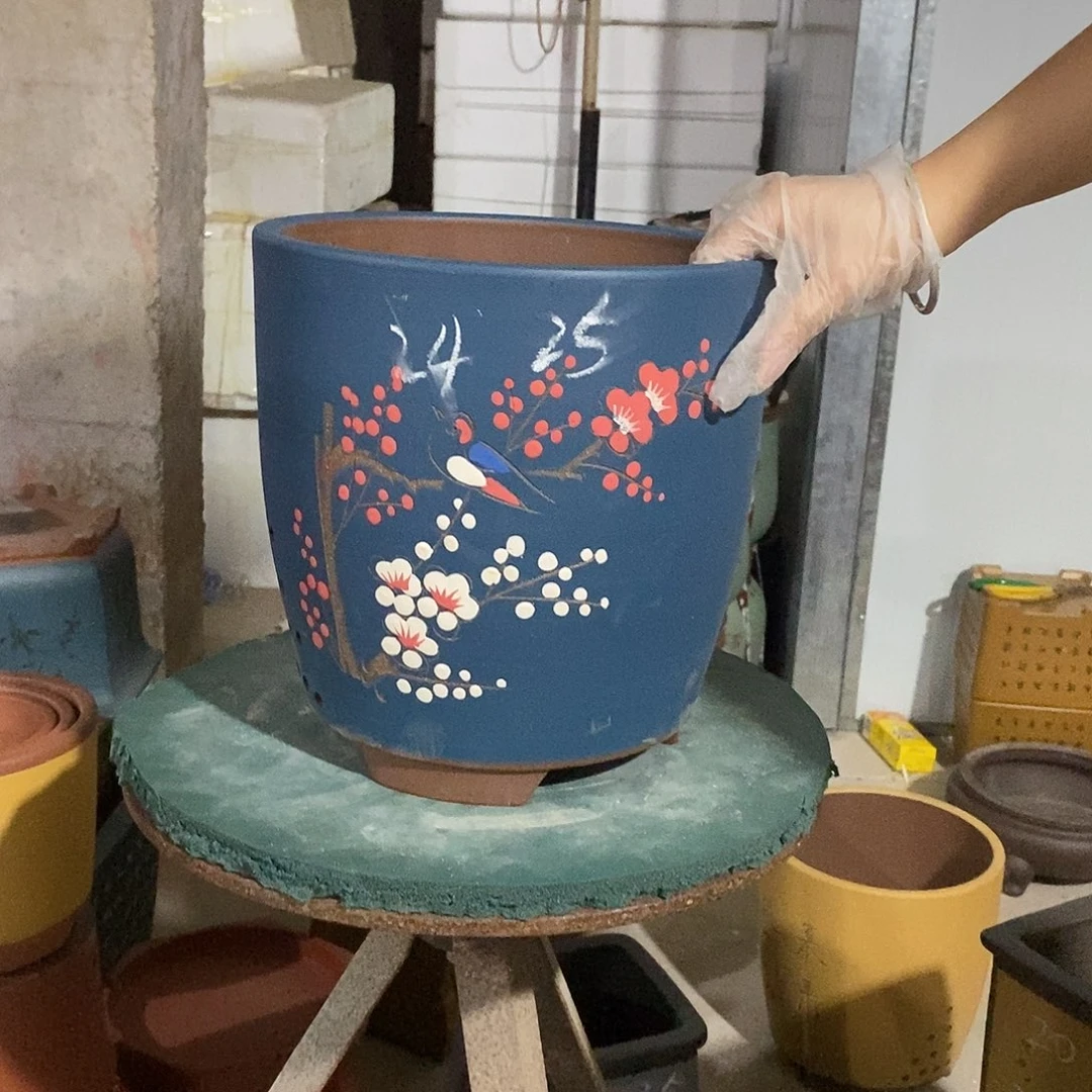 紫砂花盆紫砂花盆