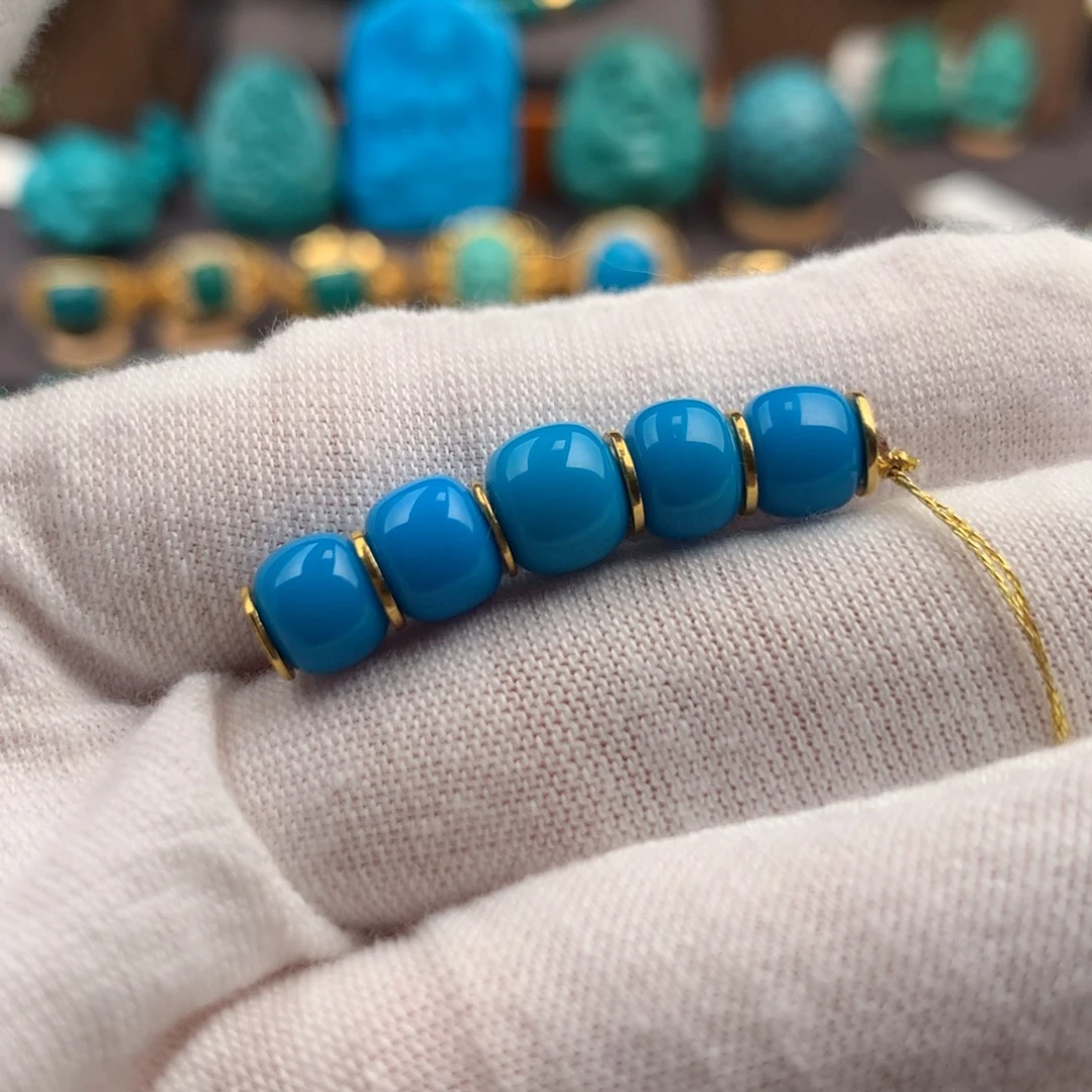 绿松石未镶嵌绿松石6+7mm