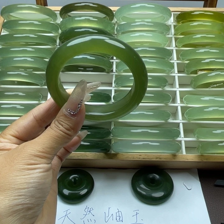 认***.蛇纹石玉合金手镯