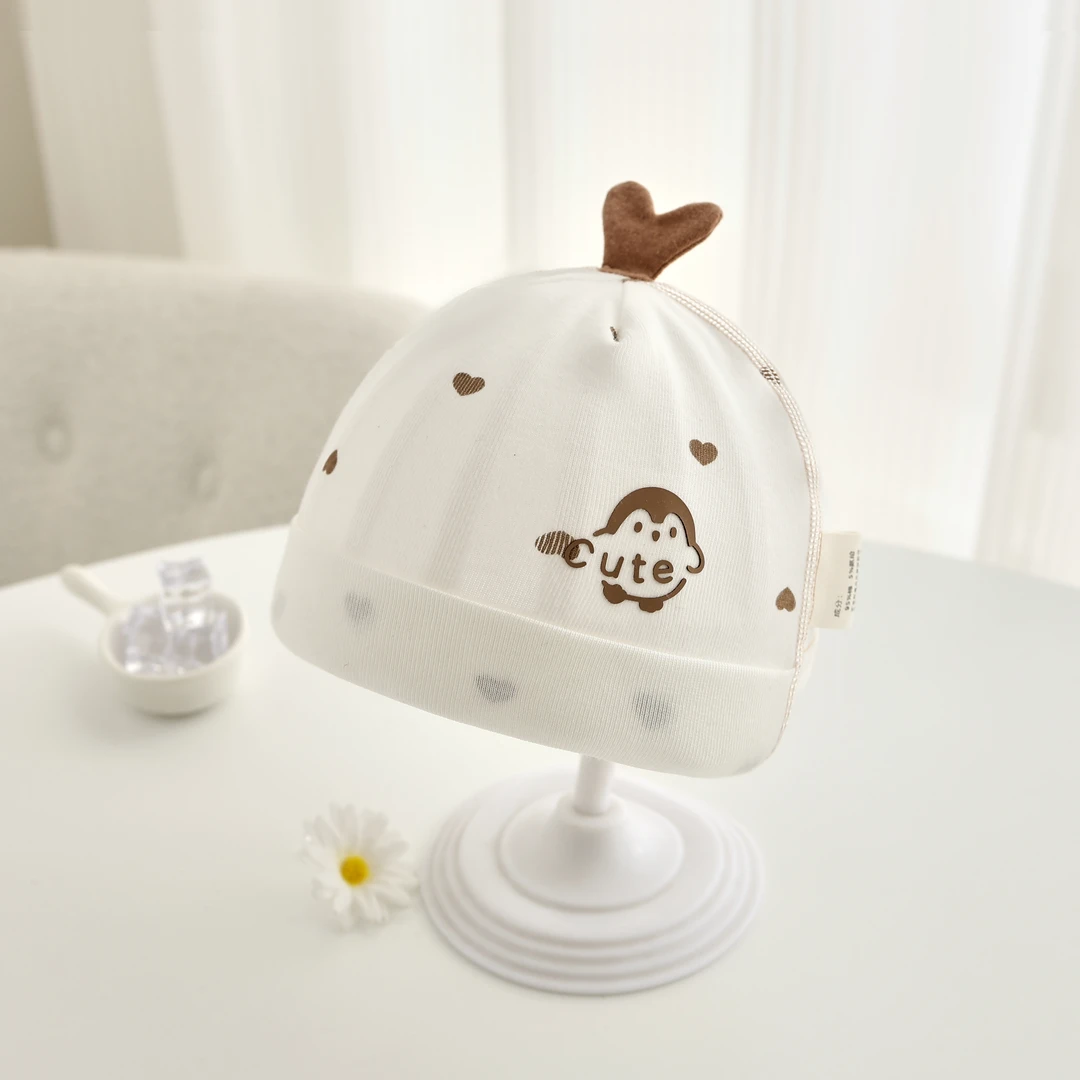 0-3个月新生儿单层纯棉胎帽婴幼儿透气帽子宝宝春夏薄款无骨帽子