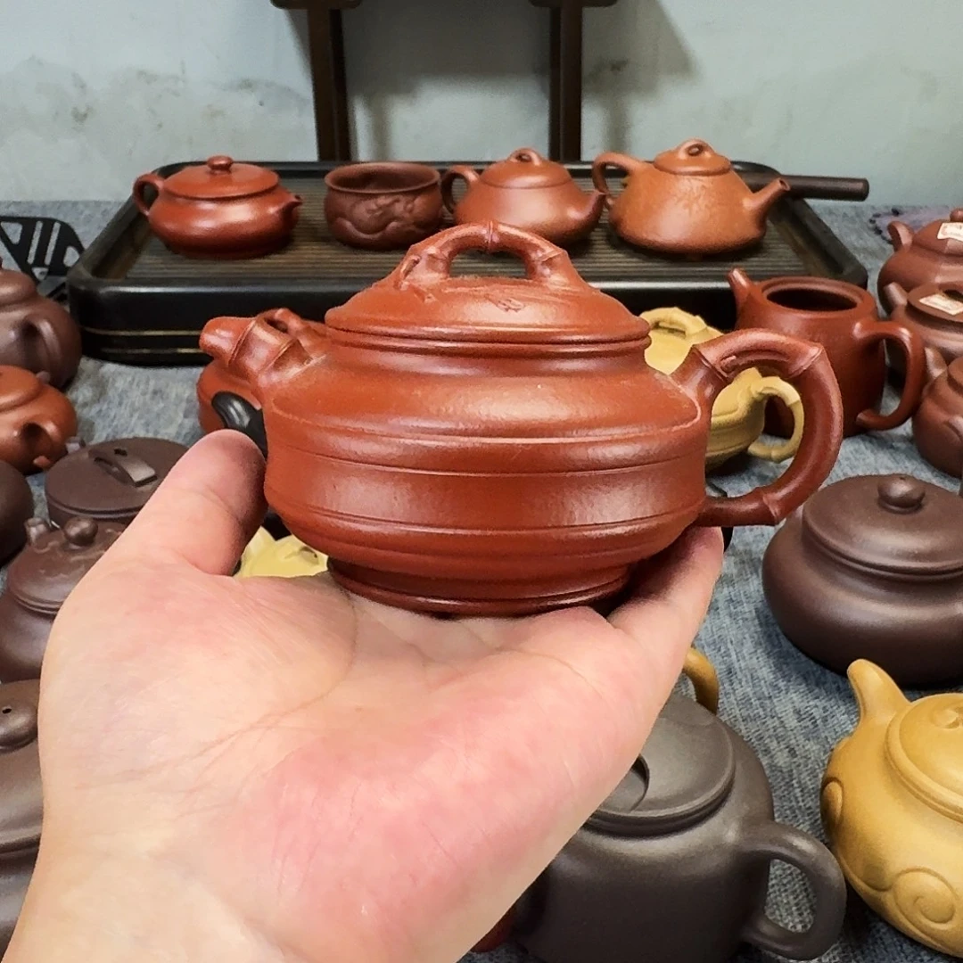 茶壶紫砂全手工紫砂壶竹鼓