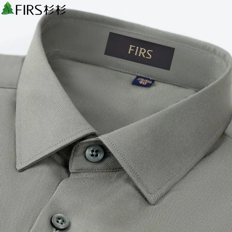 杉杉秋冬轻奢衬衫长袖保暖内含羊毛磨毛衬衣加绒加厚高档商务男装