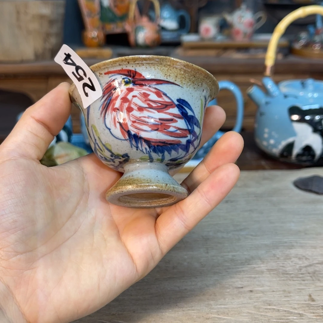 壶素浅陶瓷手工手绘