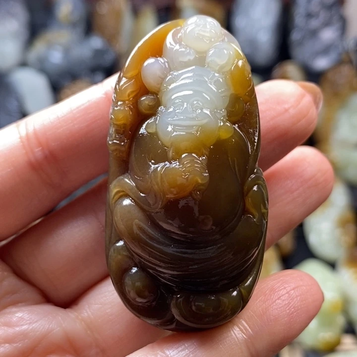 和田玉未镶嵌挂件