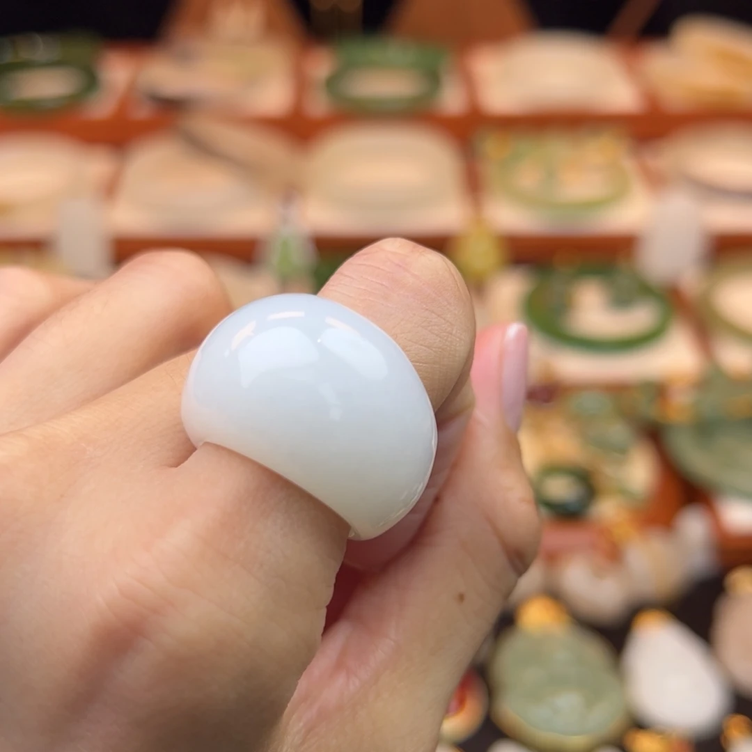 和田玉未镶嵌戒指1314