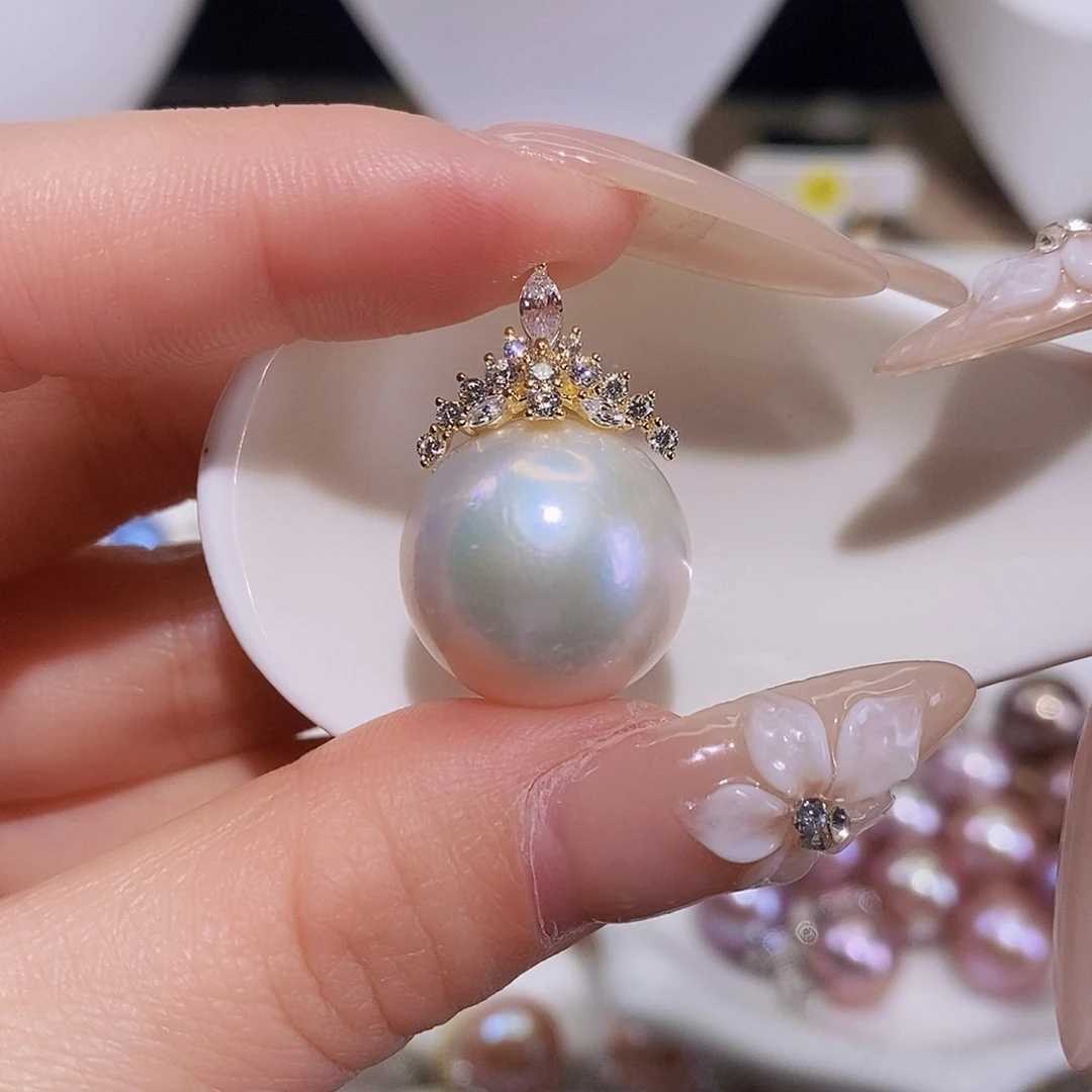 淡水珍珠颈饰银S925镶嵌一****