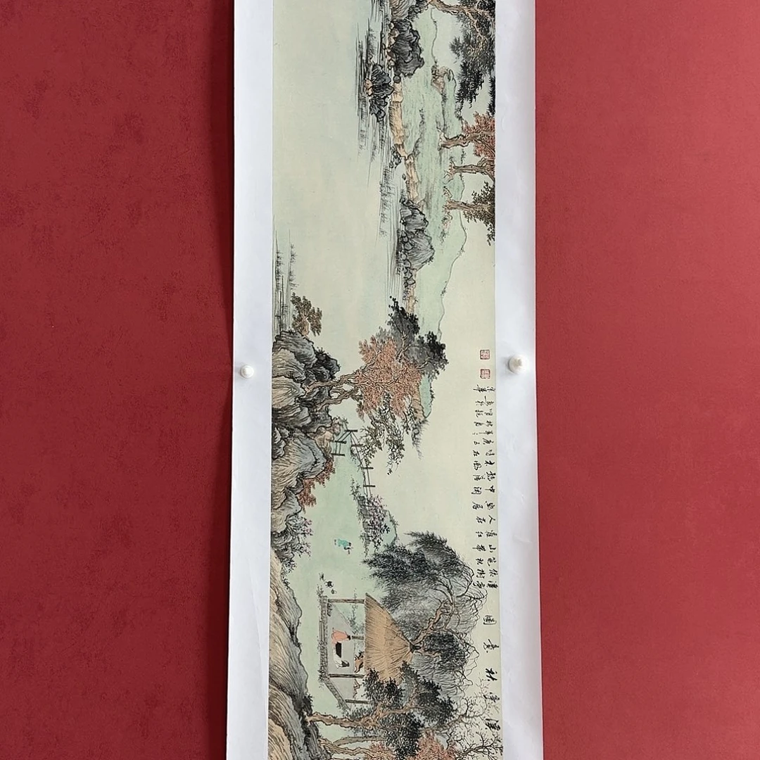 国画国画作品四尺对开