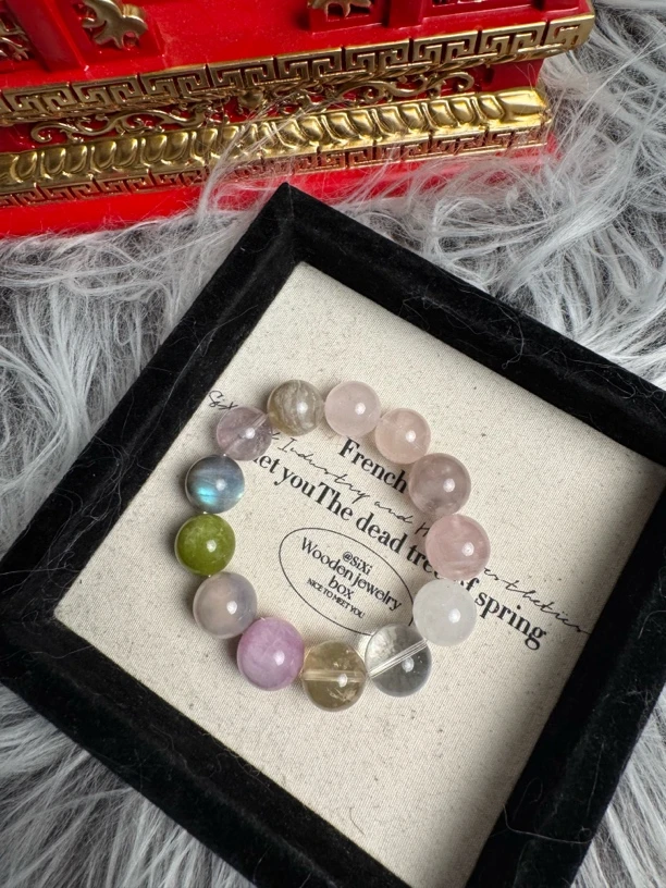 《粉嫩多宝》（全全面面）天然diy手串 15m-C06