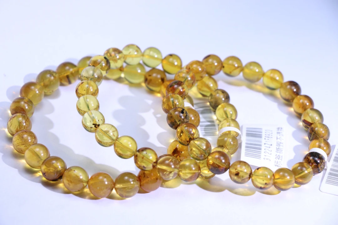 原矿无优化缅甸琥珀灵草珀单圈8mm左右多样性发一条坑裂介意慎拍