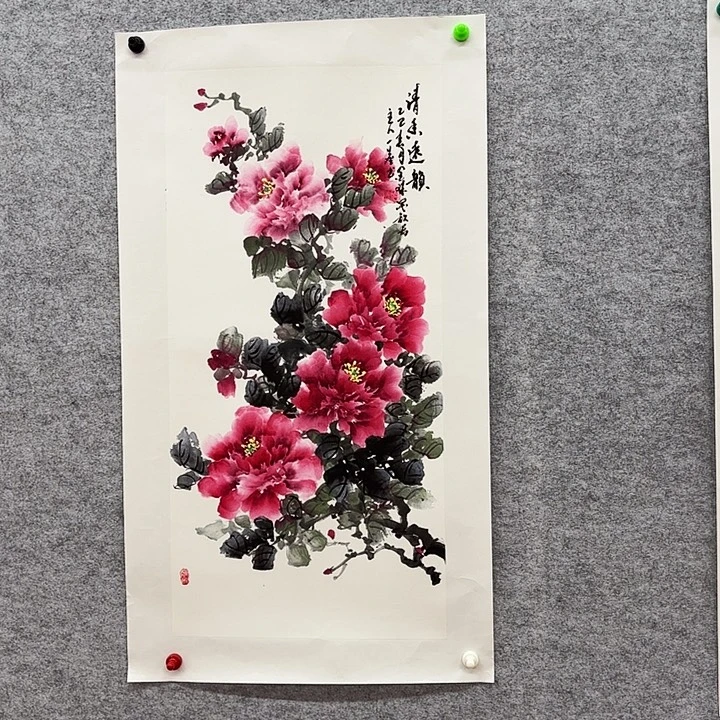 国画花鸟的翅膀是由