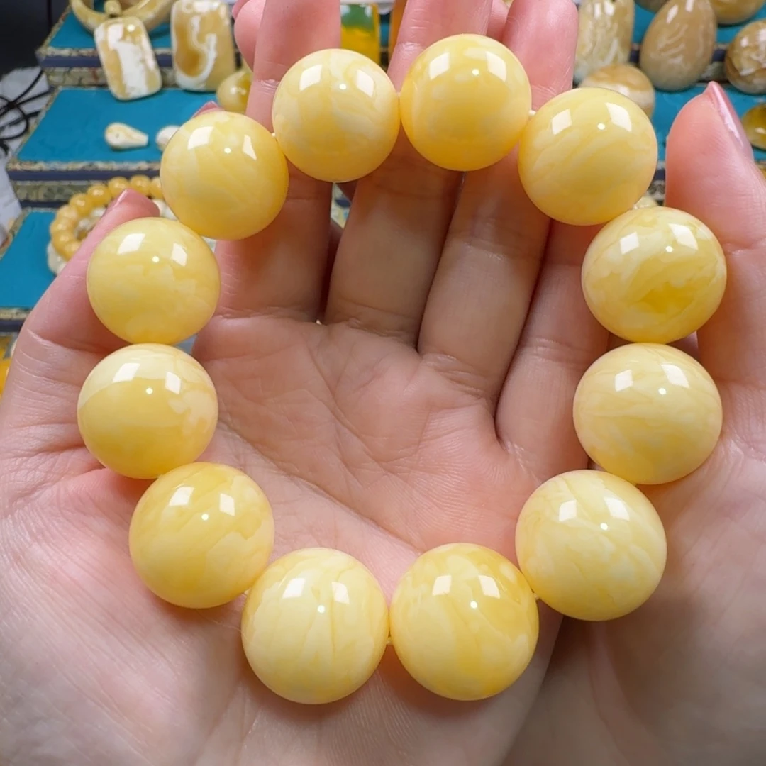 琥珀未镶嵌手链同料