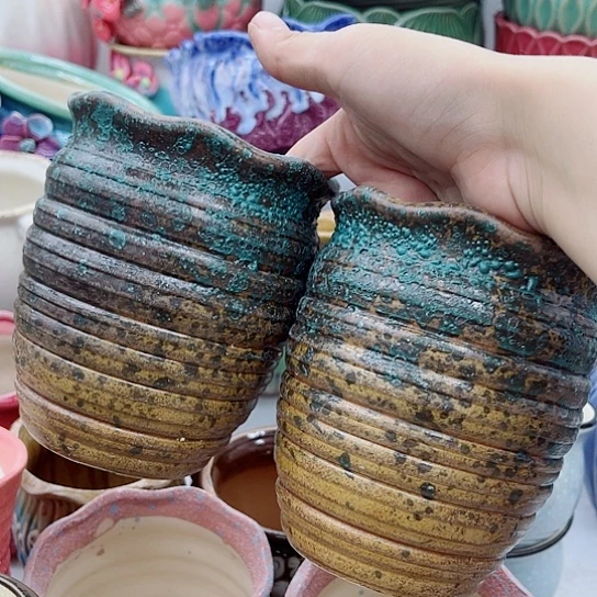 多肉绿植陶瓷花盆9.9包邮，有空