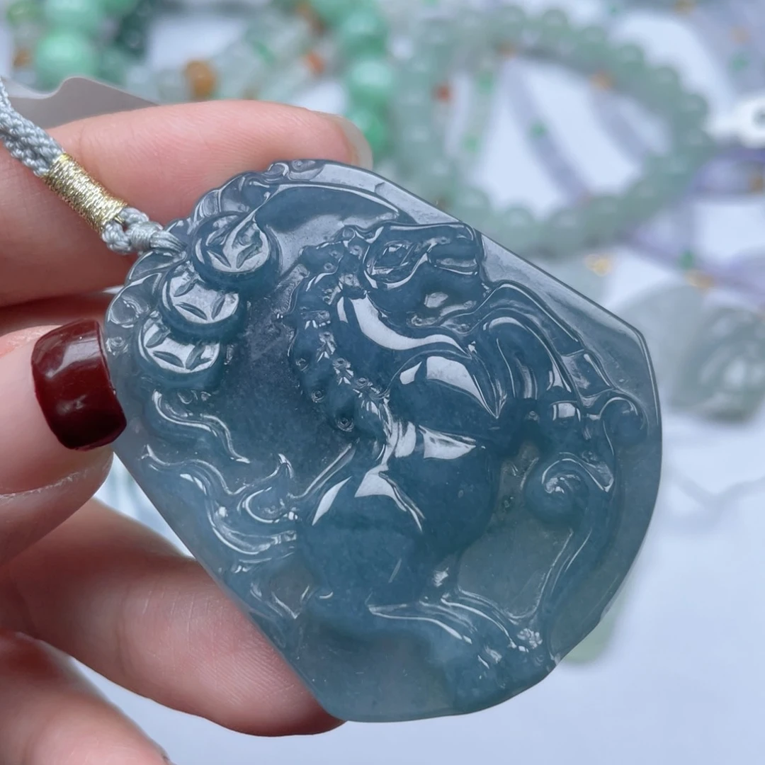 翡翠颈饰未镶嵌纯天然a货翡翠包邮