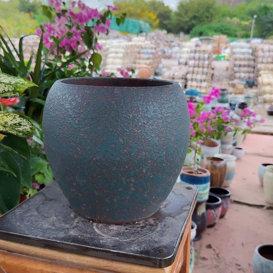 紫砂花盆口20高23（一个球宋