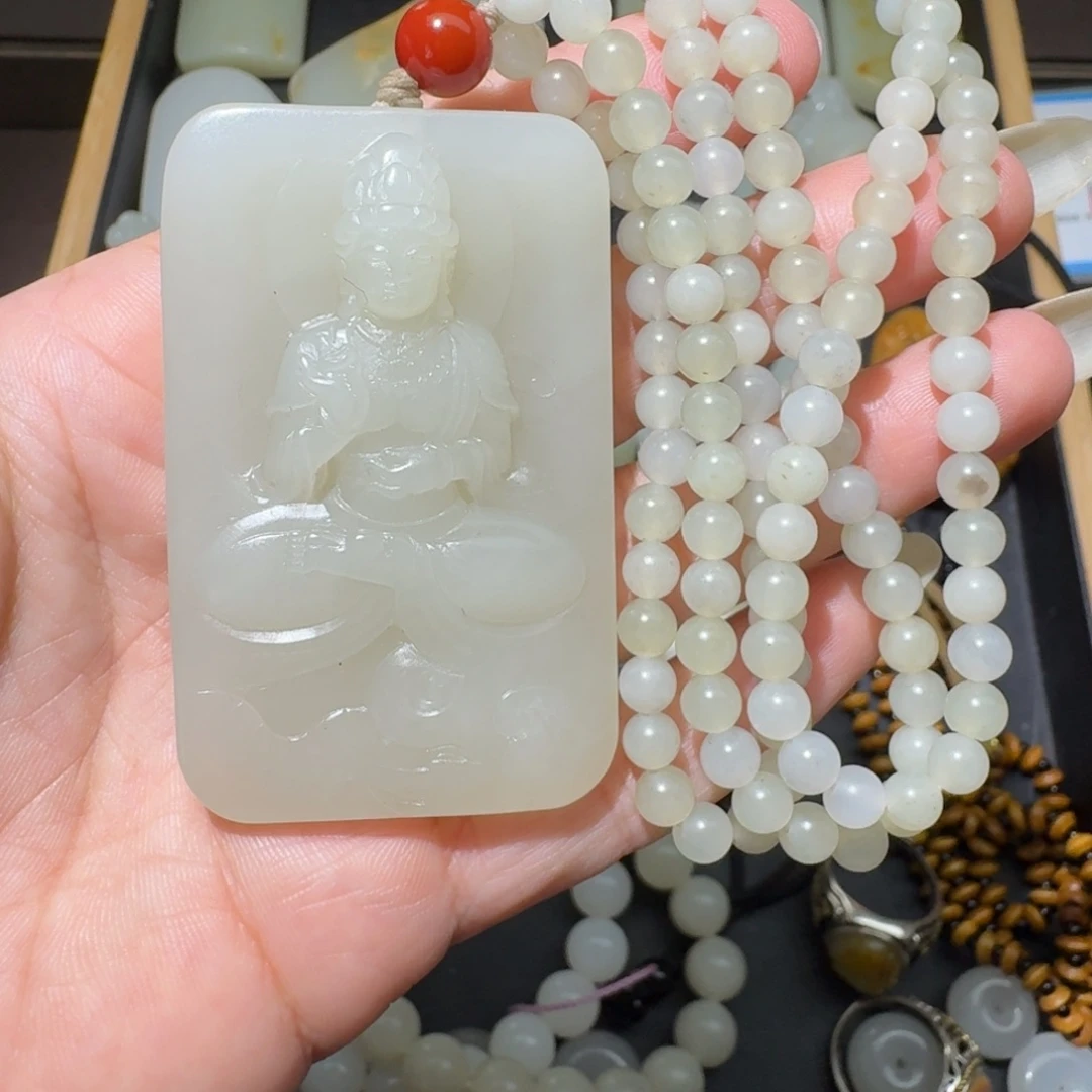 和田玉未镶嵌吊坠(不含链)