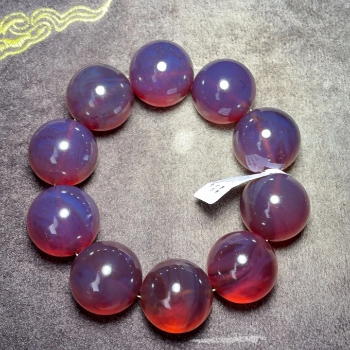 琥珀未镶嵌珠宝奇石24mm红蜜紫罗兰