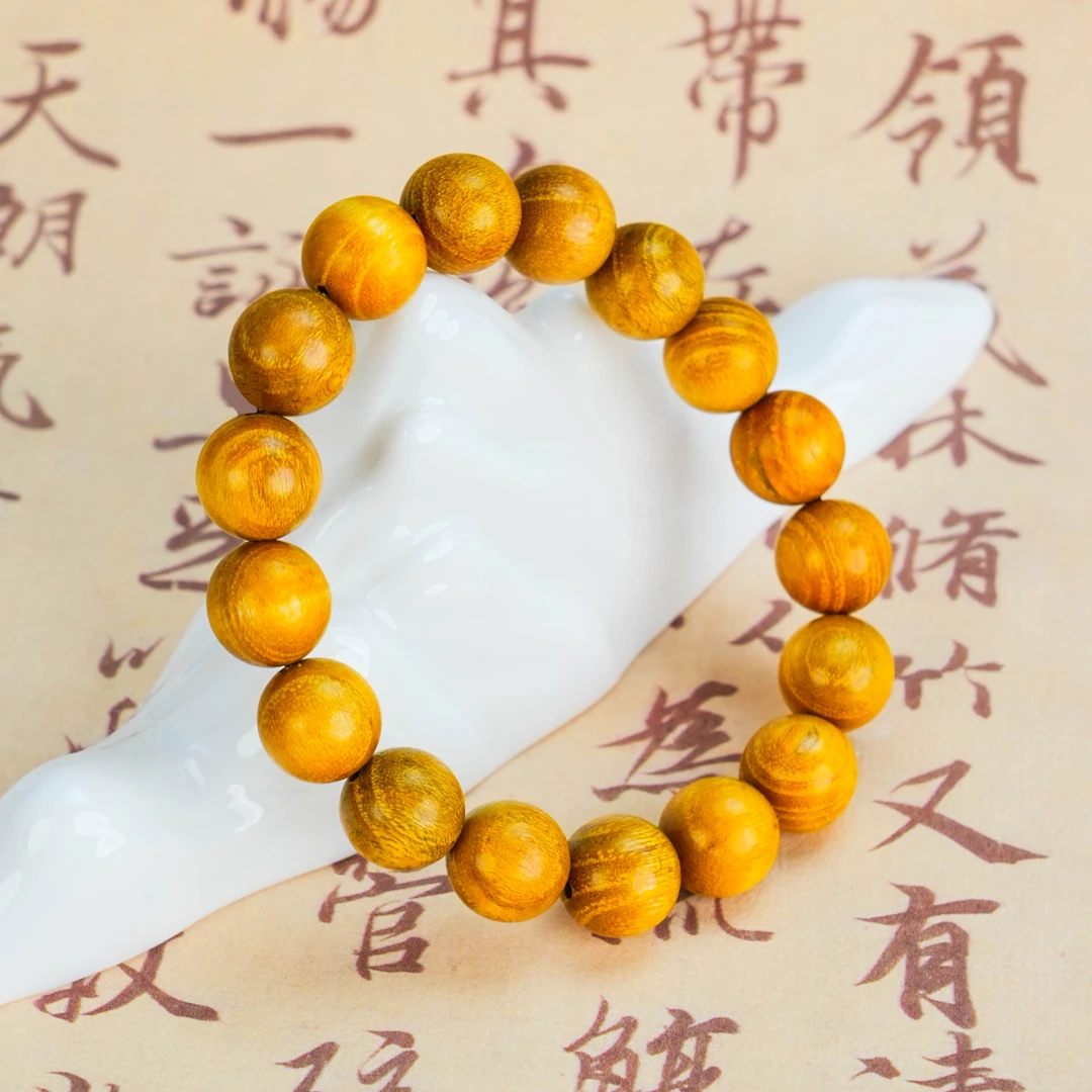 SC-326 天然黄金檀手串 珠径约12mm 【多样性发其一】