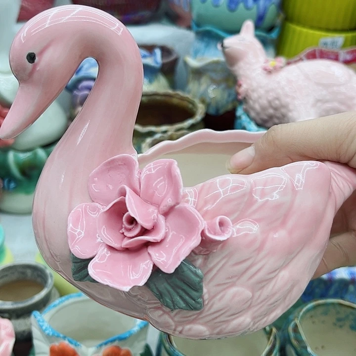 多肉绿植陶瓷花盆9.9包邮，有孔