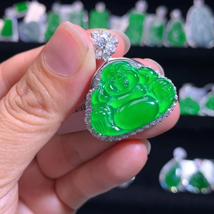 【闪购商品】颈饰银S925镶嵌翡翠天然翡翠