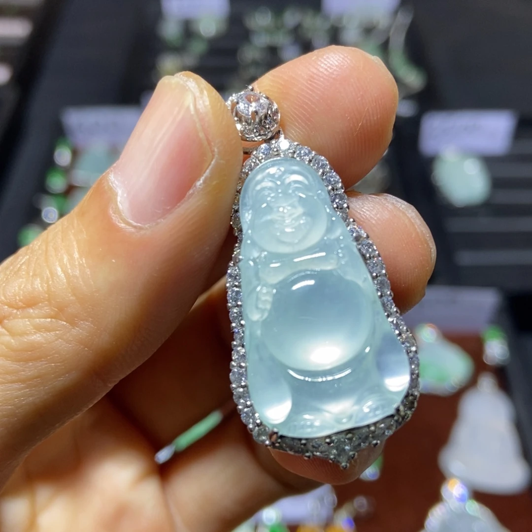 翡翠银S925镶嵌颈饰